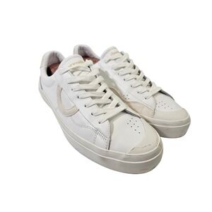 Men's 13 Clearweather Qualifier Bright White Italian Leather Sneakers Lace Shoes